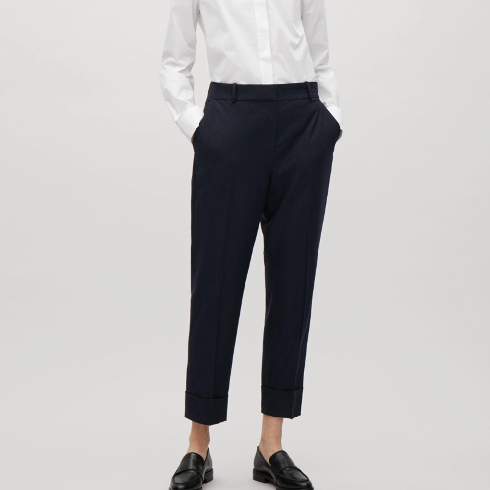 NWOT COS Wool dark blue pants 6 trousers